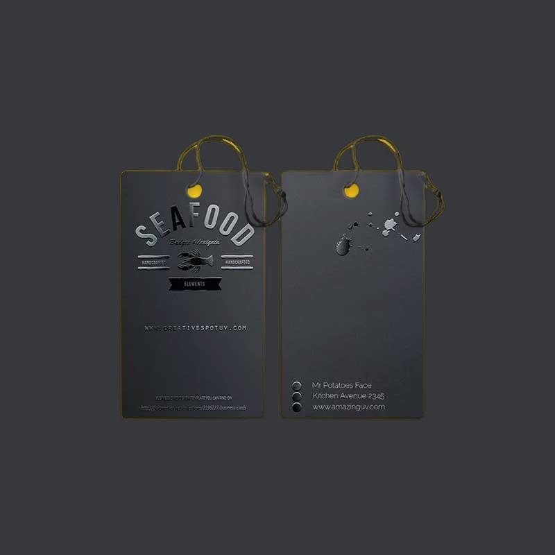 Custom Spot UV Printed Hang tags Free Design | Custom Spot UV Printed Hang tags Free Shipping | Custom Spot UV Printed Hang tags Bulk Quantity | Custom Spot UV Printed Hang tags No Minimum