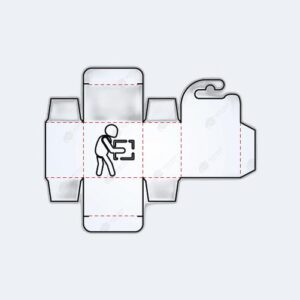 Custom Straight Tuck Hanging Box Template